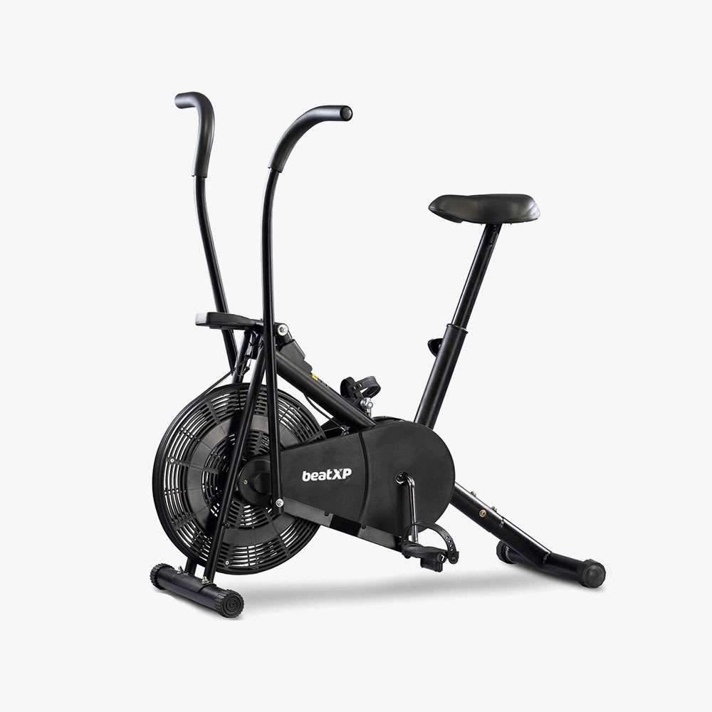 beatXP Vortex Energize 1M Air Bike Exercise Cycle for Workout with Adjustable Cushioned Seat